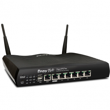 Draytek Vigor 2927AC Routeur Dual Wan 1,8 Gbps Giga 50 VPN 250SSL IPSEC 290Mbps Sans fil Wifi AC Hot Spot Portail captif 60 000 sessions - Promo 31/03/2025 -