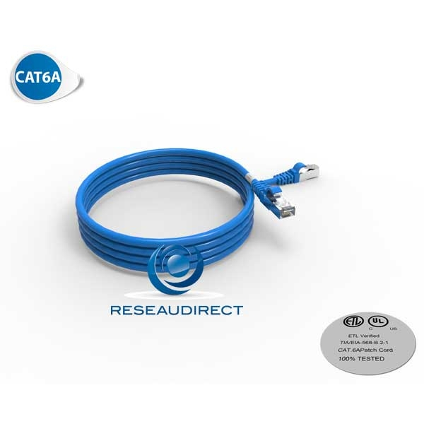 Câble RJ45 Cat6 de 2m - UTP - Bleu - Câbles Cat6 slim