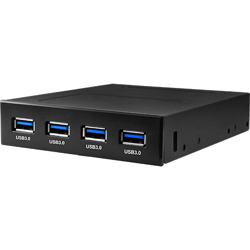 Hub USB 3.0 4 ports internes format 3"1/2 noir