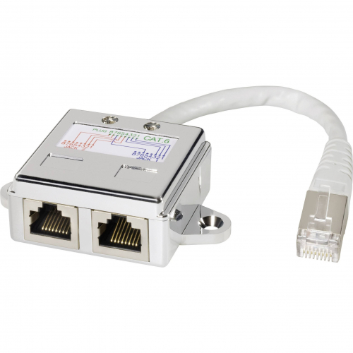 Eclateur RJ45 Mâle / 2 Femelles Cat 6 STP