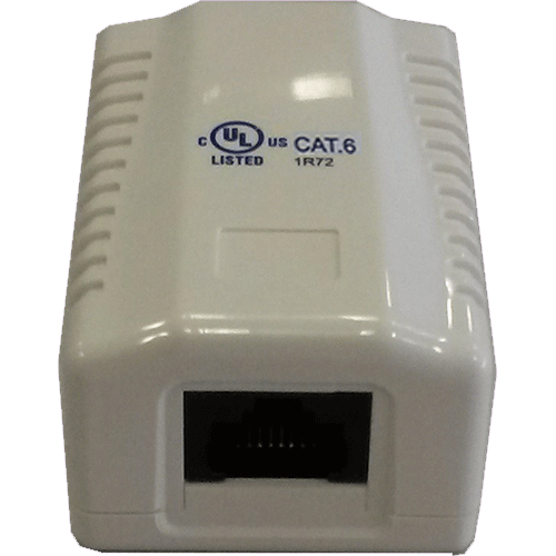 Prise monobloc 1 RJ45 U/UTP Cat 6