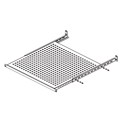 Plateau fixe universel 19 profondeur 640mm noir