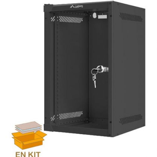 Mini coffret de brassage informatique économique low cost format 10 pouces 9U 310mm noir montage en kit (24=)