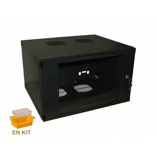 Coffret de brassage 19 pouces en kit hauteur 12U profondeur 400 mm charge admissible 30 kg (24=)