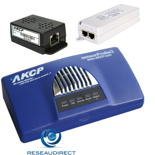 x AKCP Sensorprobe2 SP2POEi-TH300 Boitier de supervision IP Fin de vie remplacé par SP2+