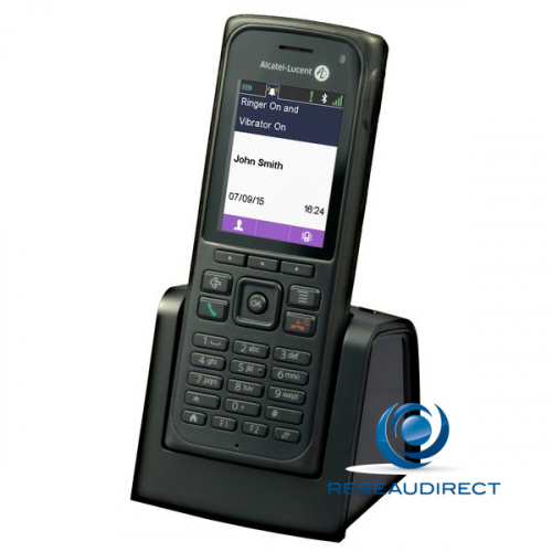 Alcatel-Lucent 8262 Téléphone combiné DECT industriel durci PTI IP65 GAP noir bouton alarme Bluetooth 4.1 Ref 3BN67345AA