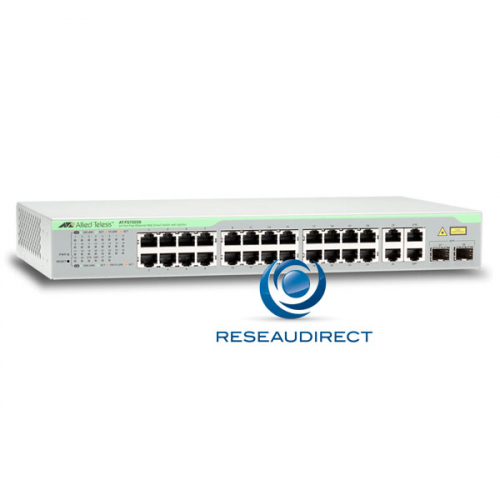 Allied Telesis AT-FS750/28 switch Fast Ethernet 24 10/100 Mbs 2 x 1G RJ45 2 giga SFP-RJ combo configurable Web Niveau 2