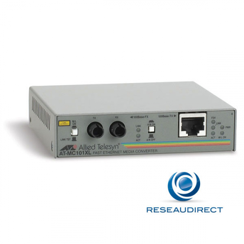 x Allied Telesis AT-MC101XL-20 Convertisseur de média Ethernet 100mbs Rj45 100baseT - Fibre multimode 100BaseFx 2xST 2Km Obsolète