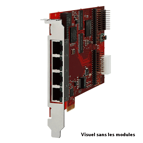  beroNet BF400e Passerelle VOIP analogique numérique nue carte PCIe interne SIP livrée sans module manageable Cloud