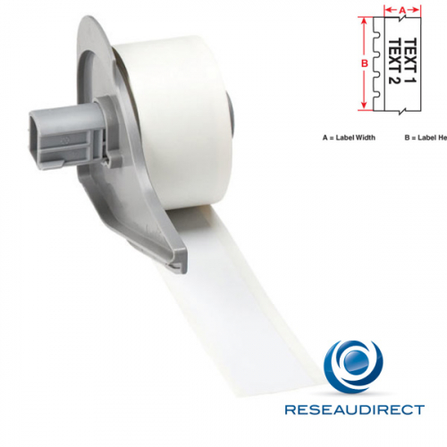 Brady BMP71 B595 M71C-2000-595-WT 142363 étiquettes en continu Vinyle ultra-résistant l=50.80 mm L=15.24 m Blanc