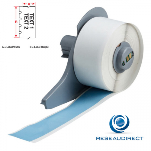 Brady BMP71 B595 M71C-2000-595-SB 142386 étiquettes en continu Vinyle ultra-résistant l=50.80 mm L=15.24 m Bleu Ciel