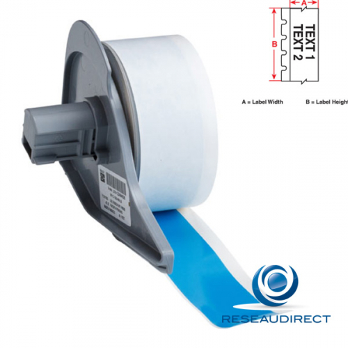 Brady BMP71 B595 M71C-2000-595-LB 142377 étiquettes en continu Vinyle ultra-résistant l=50.80 mm L=15.24 m Bleu Clair