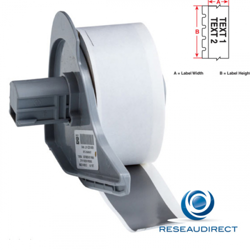 Brady BMP71 B595 M71C-2000-595-GY 142359 étiquettes en continu Vinyle ultra-résistant l=50.80 mm L=15.24 m Gris