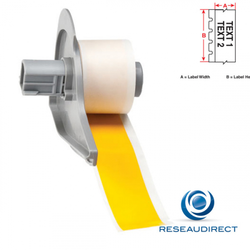 Brady BMP71 B595 M71C-2000-595-YL 142364 étiquettes en continu Vinyle ultra-résistant l=50.80 mm L=15.24 m Jaune
