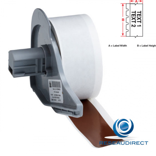 Brady BMP71 B595 M71C-500-595-BR 142367 étiquettes en continu Vinyle ultra-résistant l=12.70 mm L=15.24 m Marron