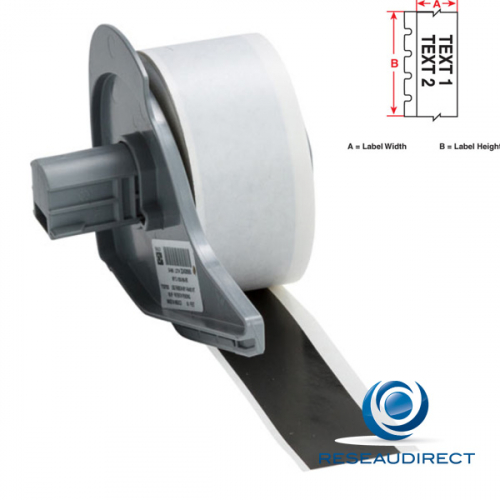 Brady BMP71 B595 M71C-2000-595-BK 142353 étiquettes en continu Vinyle ultra-résistant l=50.80 mm L=15.24 m Noir