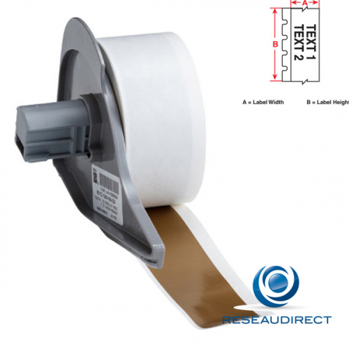 Brady BMP71 B595 M71C-500-595-GD 142369 étiquettes en continu Vinyle ultra-résistant l=12.70 mm L=15.24 m Or Gold
