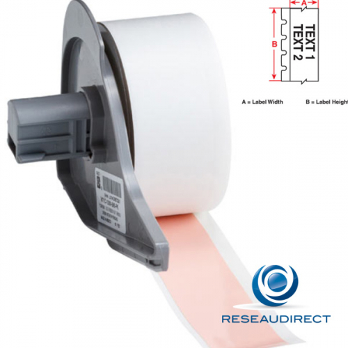 Brady BMP71 B595 M71C-2000-595-PK 142380 étiquettes en continu Vinyle ultra-résistant l=50.80 mm L=15.24 m Rose
