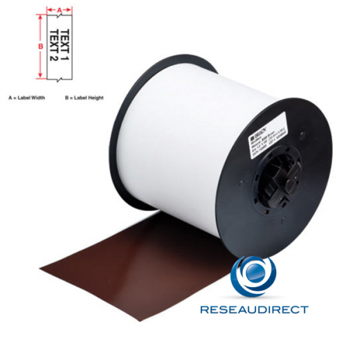 Brady Minimark B595 115761 étiquettes en continu Vinyle ultra-résistant indoor-outdoor l=29 mm L=30 m marron