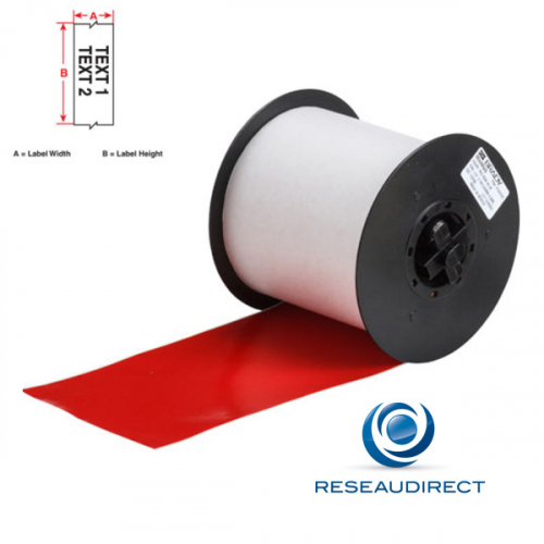 Brady Minimark B595 113197 étiquettes en continu Vinyle ultra-résistant indoor-outdoor l=57 mm L=30 m Rouge