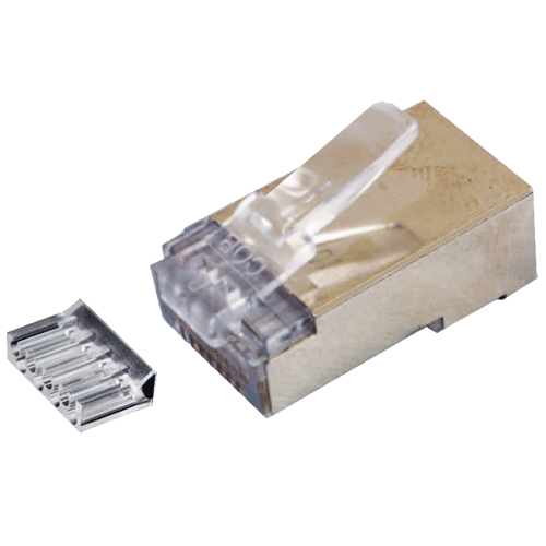 Sachet 10 connecteurs RJ45 STP Cat 6 avec insert