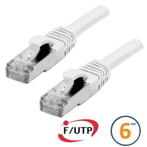 Cordon RJ45 Cat 6 F/UTP Primacy  0.5m blanc