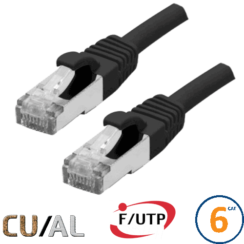 Cordon RJ45 Cat 6 F/UTP Classic 2m noir