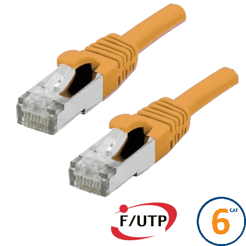 Cordon RJ45 Cat 6 F/UTP Primacy 0.5m orange