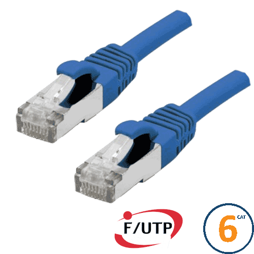 Cordon RJ45 Cat 6 F/UTP Primacy 3m bleu