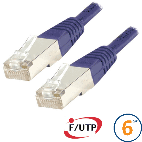 Cordon RJ45 Cat 6 F/UTP Primacy 1m violet