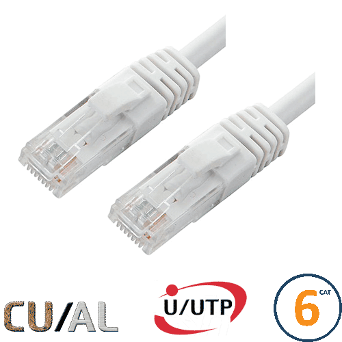 Cordon RJ45 Cat 6 U/UTP Classic 5m blanc