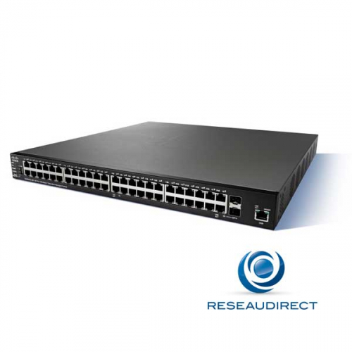 Cisco SG550XG-48T Switch stackable full 10 gigabit 960 Gbps avancé 46 ports RJ45 10Gbase-T 2 ports SFP+/RJ45 10G