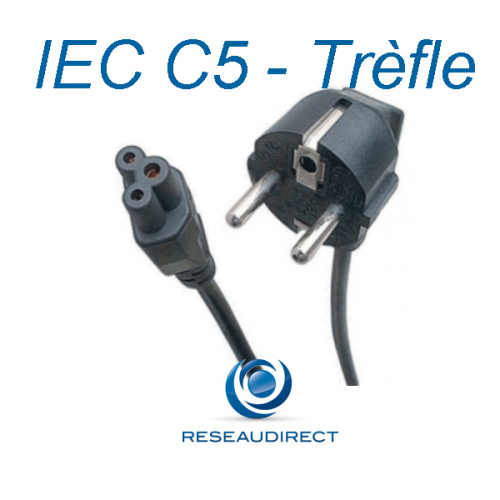 Cordon-electrique-IEC-C5-Type-Trefle