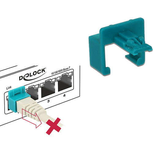 Pack de 40 clip de sécurisation RJ45 + clé