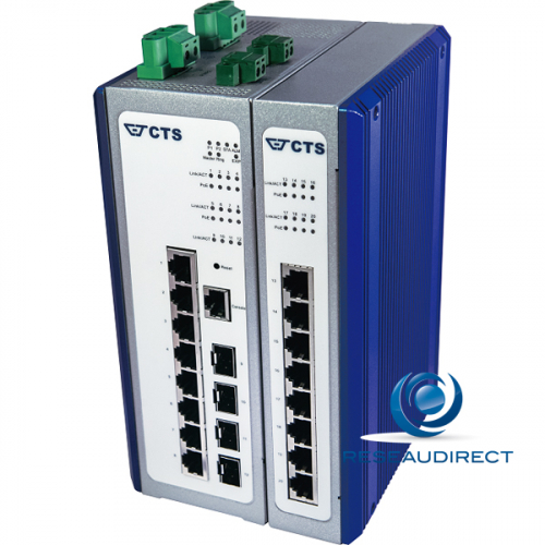 CTS IPS-3120-POE++ Switch industriel 20 ports L2+ Ring 8xG RJ45 HI-POE++ 8xG Rj45 POE+ 720 Watts 4x-SFP 1000-X 2 x alims 48VDC -40/+75°C