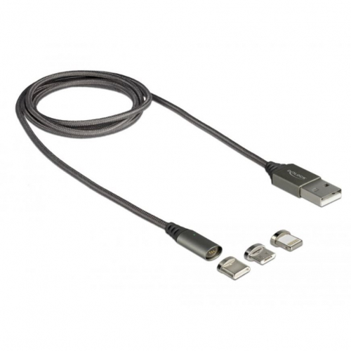 Câble de charge USB Led magnétique 3 têtes 1m