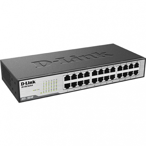 Dlink DES-1024D Switch Rackable 19 pouces avec 24 ports 10/100 Mbits alimentation 220VAC interne