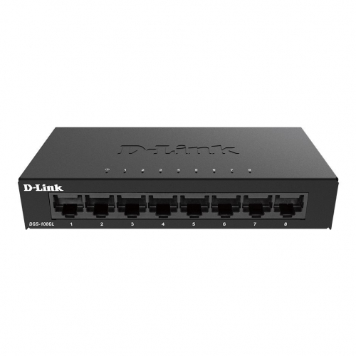 D-Link DGS-108GL/E Switch Desktop 8 Ports Gigabit compact Boîtier Métallique