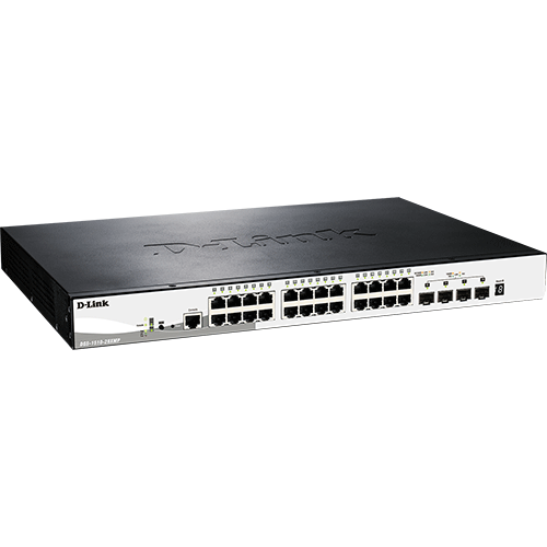  Dlink DGS-1510-28XMP Switch POE 24 ports Gigabit RJ45 configurable L2+ L3 Light budget 370 Watts 4 SFP+ 10G