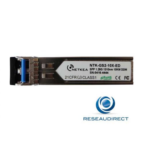 Netkea DLN-GS2-10X-ED SFP compatible Dlink DEM-310GT-EQ 1000Base-LX Monomode 1310nm 10km 2xLC DOM -40/+85°C