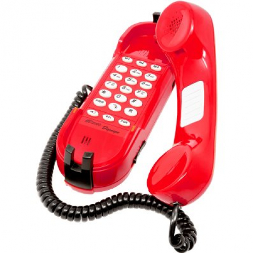 Téléphone d'urgence intérieur HD2000 analogique mural rouge pour les lieux publics avec ampli Depaepe 3 mémoires clavier 16 touches PA100R