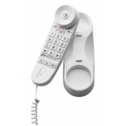 Depaepe NL100W Téléphone analogique mural blanc gamme Premium20 design ergonomique indicateur appel lumineux