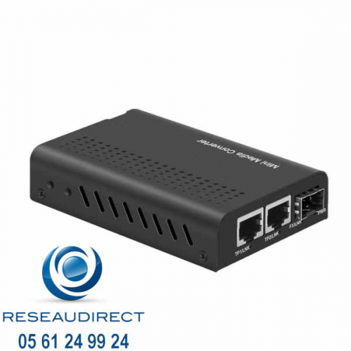 Fiberroad-FR2206-SFP-Mini-convertisseur-1G-2-RJ45