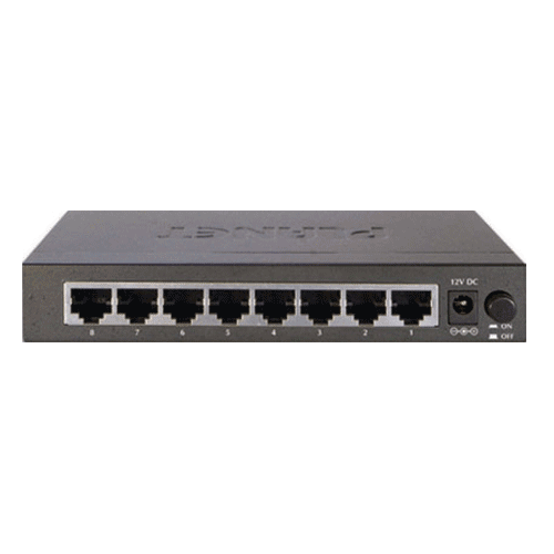Planet FSD-803 Switch 8 ports Fast Ethernet compact 100Mbits métallique alim externe