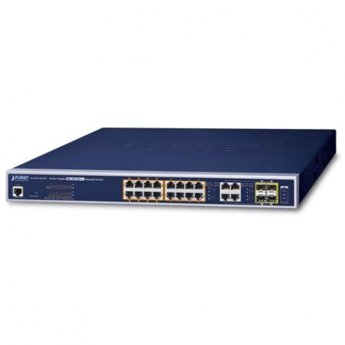 Planet GS-4210-16UP4C Switch UPOE 16 ports Gigabit ultra-POE 60 watts 4 SFP budget puissance 400W