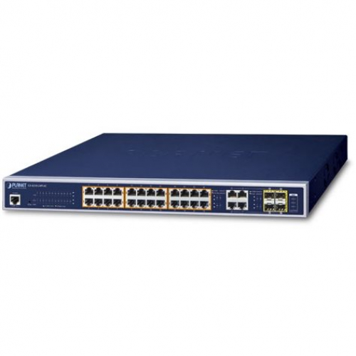 Planet GS-4210-24PL4C Switch POE administrable 24 Gigabit 802.3at budget puissance 440 watts 4 ports SFP 19p