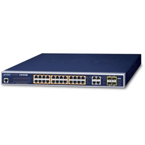 Planet GS-4210-24UP4C Switch UPOE 24 ports Gigabit ultra-POE 60 watts 4 SFP budget puissance 600W 19p