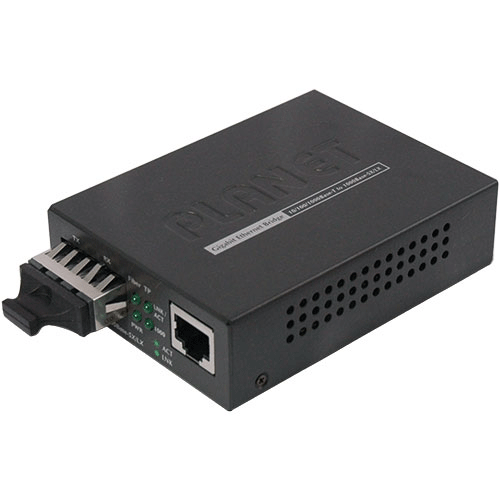 Planet GT-802 convertisseur de média cuivre Gigabit RJ45 10100/1000Base-Tx Fibre 1000 SX Connecteurs SC