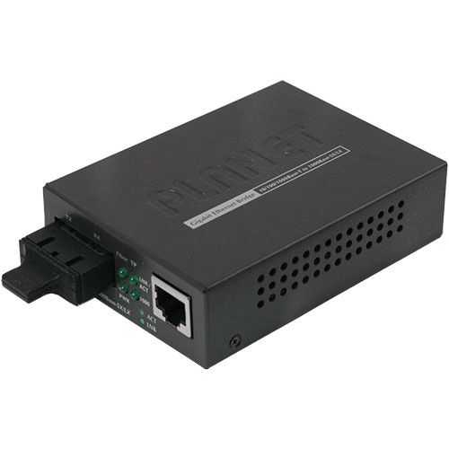 Planet GT-802S convertisseur de média cuivre Gigabit RJ45 10100/1000Base-Tx Fibre 1000 LX Connecteurs SC 10km