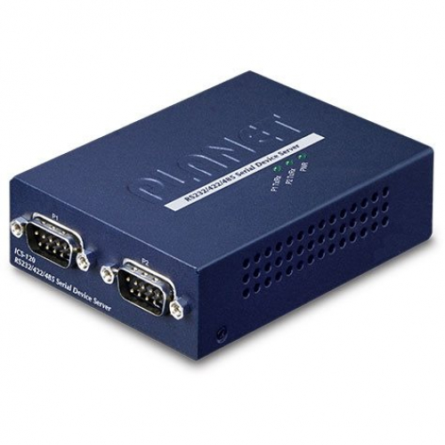 Planet ICS-120 Serveur de port série sur IP 1 Ethernet RJ45 2 ports RS232 RS422 RS485 températures -10/+60°C